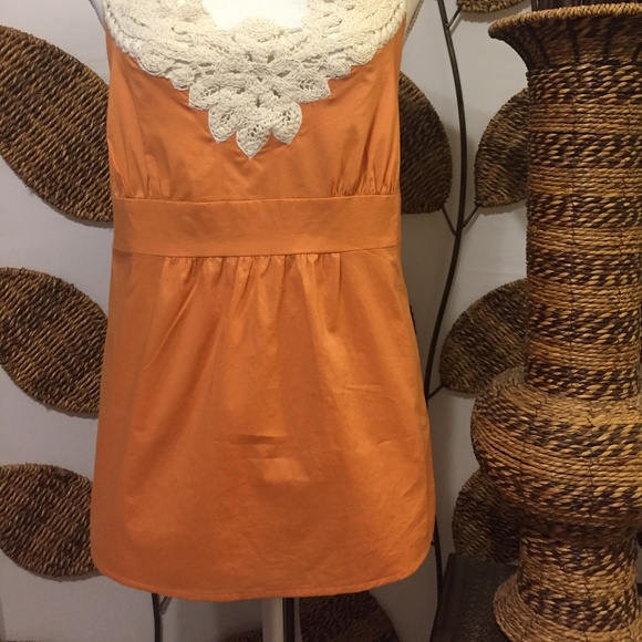 NWT Ann Taylor LOFT Crochet Detail Empire Top - Picture 3 of 7